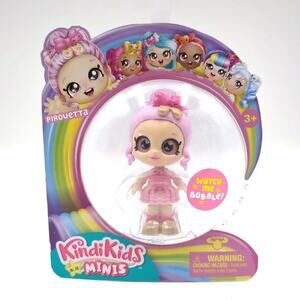 Kindi Kids Minis Pirouetta Doll Bobble Head Glitter Eyes 3" Tall New Moose Toys
